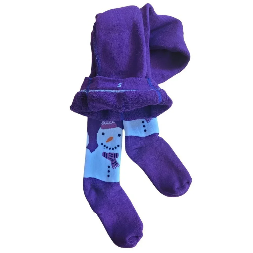 MiM Fleece Lined Footed Girls Tights, size 5